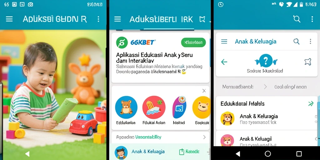 Antarmuka menarik dari aplikasi Edukasi Anak 66KBET.
