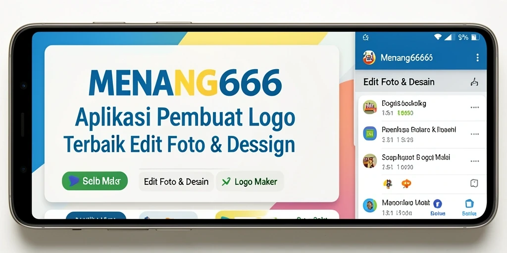 Tampilan utama MENANG666 dengan fitur Logo Maker yang mudah digunakan.