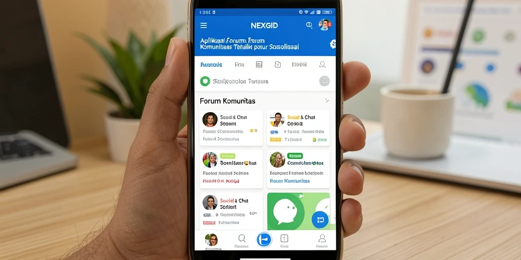 Tampilan antarmuka pengguna aplikasi forum komunitas NEXGID