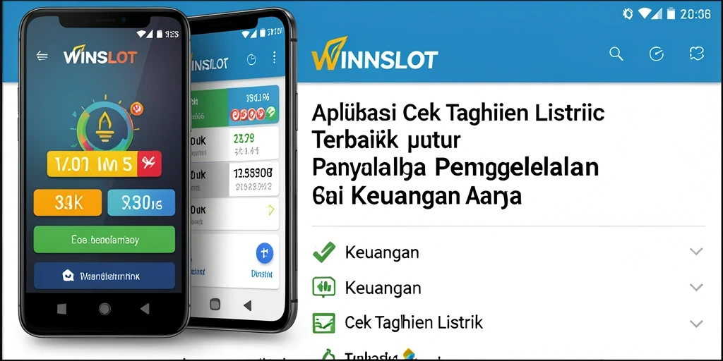 Antarmuka aplikasi WINSLOT untuk cek tagihan listrik yang mudah digunakan.